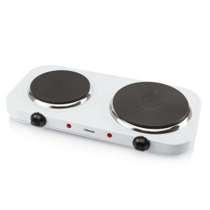 Plita electrica Tristar KP-6245, 2500W, 2 zone de gatit, alba