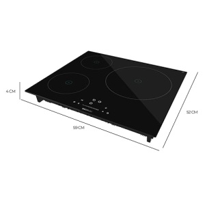 Plita inductie Cecotec Bolero Squad I 3200 7200W 3 zone de gatit Touch Slider Functie Booster - Img 2