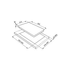 Plita pe gaz SMEG SELEZIONE P261XGH, inoxnegru, 4 arzatoare - Img 2