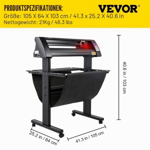 Plotter de taiere VEVOR 870 mm, putere 95 W, cu suport si software Signmaster - Img 7