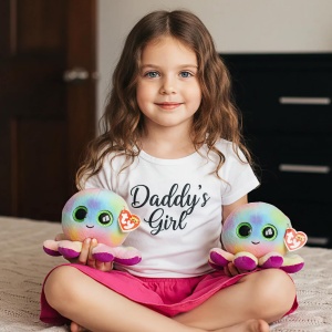 Plus Bubbles TY Beanie Boos, Octopus, 15 cm, Ochii Verzi Stralucitori - Img 2