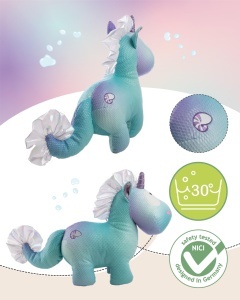 Plus cu Unicorn Marin NICI 22cm, Culoare Oceane, Detalii Stralucitoare - Img 3