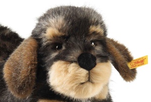 Plus Dackel Steiff Moritz 30 cm - Caine de plus moale, lavabil, gri inchis - Img 2