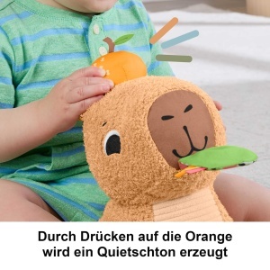 Plus pentru bebelusi Fisher-Price Capybara cu detalii senzoriale, 0-12 luni - Img 3