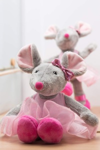 Plush Ballett-Maus Schaffer 5651 - Jucarie de plus 22 cm, Balerina, Culoare roz - Img 9