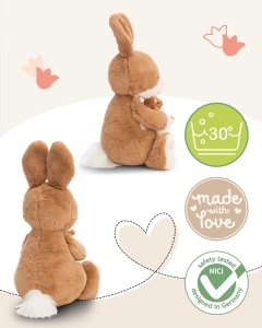 Plush Hase NICI Hopsala 35cm - Culoare Maro, Ideal pentru Copii si Adulti - Img 4