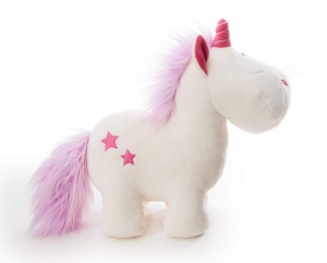 Plush Unicorn NICI Theodor 32cm, Alb, Minge roz - Img 3