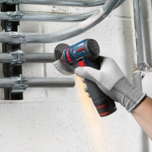 Polizor unghiular Bosch Professional GWS 12V-76 Compact si ergonomic set complet - Img 3