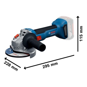 Polizor unghiular Bosch Professional GWS 18V-8, 125 mm, 800 W, cu L-BOXX - Img 6