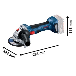 Polizor unghiular cu acumulator Bosch Professional 18V System GWS 18V-7 (incl. 2x baterie 4.0Ah, GAL 18V-40, maner suplimentar, flansa de montare, capac de protectie, piulita de prindere, cheie cu doua gauri, insertie, L-BOXX) - Img 3