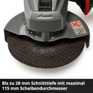 Polizor unghiular cu acumulator Einhell TE-AG 18115 Q Li-Solo, 18V, 115 mm, 8500 RPM - Img 12