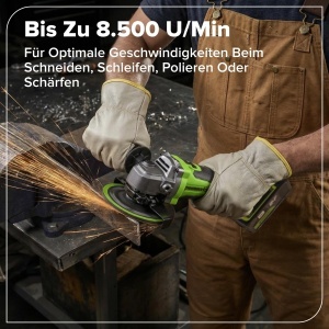 Polizor unghiular Greenworks AG370, 700 W, 8500 RPM, 125 mm - Img 6