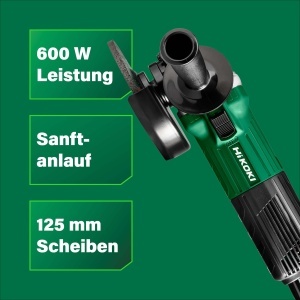 Polizor unghiular HiKOKI G13STAYGZ, 600 W, 125 mm, cu comutator glisant - Img 2