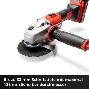 Polizor unghiular profesional cu acumulator Einhell AXXIO 18/125 Power X-Change (18 V, 700 W, disc O 125 mm, adancime de taiere 33 mm, fara perii, pornire usoara, fara disc, fara baterie) - Img 7