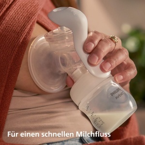 Pompa de san manuala Philips AVENT SCD43060, BPA-free, cu 2 sticle de 260ml si 125ml - Img 4