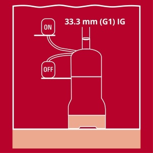 Pompa submersibila de presiune Einhell GC-PP 900 N (900 W, debit maxim 6.000 l/h, adancime maxima de imersie 7 m, carcasa din otel inoxidabil, intrerupator plutitor, 2 ochiuri de suspensie) - Img 8