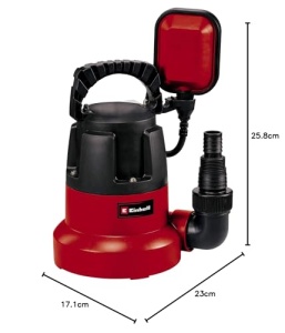 Pompa submersibila Einhell GC-SP 3580 LL (350 W, 8.000 litri pe ora, aspiratie superficiala de pana la 1 mm, pornire a pompei de la 8 mm, supapa de retinere integrata) - Img 11