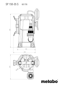 Pompa submersibila Metabo SP 150-35 S, 510 W, 15000 lh, 5.5 m inaltime de pompare - Img 2