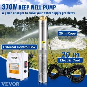 Pompa submersibila VEVOR 4SDM46 370W 110Lmin 44m Inox - Img 2