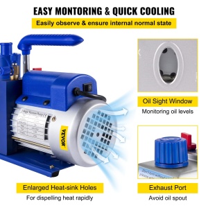 Pompa vacuum VEVOR 4.8 CFM, 13 HP, sistem HVAC, ideala pentru R407C, R22, R134a - Img 6