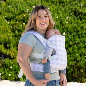 Port-bebe Infantino Flip Advanced 4-in-1, Ergonomic, Ajustabil, Gingham - Img 9