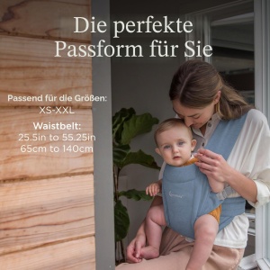 Portbebe Ergobaby Embrace, 0-12 luni, 3,2-11,3 kg, Albastru Oxford - Img 9