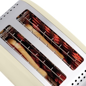 Prajitor de paine Russell Hobbs 26551-56, 1600W, 2 felii, functii multiple, crem - Img 6