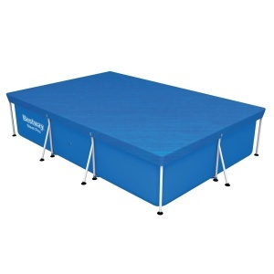 Prelata Bestway PE 304x205 cm Albastra pentru Piscine Rectangulare Steel Pro