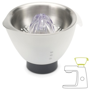 Presa de citrice Kenwood AT312, 600 ml, inox, alb