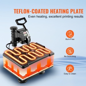 Presa de Transfer VEVOR 38 x 38 cm, 1200 W, Max. 250 C, 8 in 1 - Img 5