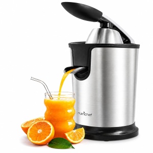 Presa electrica de citrice NutriChef 160 W din otel inoxidabil, cu sistem de lever