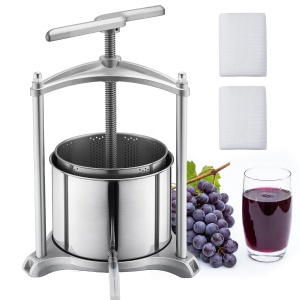 Presa manuala pentru fructe VEVOR SFP-6L din otel inoxidabil, 6 L, cu maner T