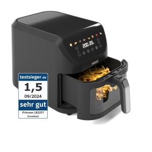 Princess SlimFry Airfryer, capacitate 8L, 2000W, 8 programe, ecran tactil digital, temperatura reglabila, fereastra de vizualizare, oprire automata, poate fi spalat in masina de spalat vase, 182257 - Img 1