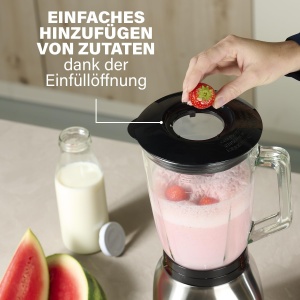 Princess Stand Mixer - 4 setari de viteza, functie de puls, 6 lame, 1000 wati, ulcior de sticla de 1,5 litri, otel inoxidabil periat, 212091, otel inoxidabil, periat, 01.212091.01.001 - Img 5