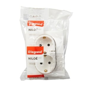 Priza dubla Legrand Niloe Step 398208 16A montaj incastrat culoare alba - Img 5