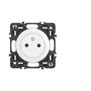 Priza electrica Legrand Celiane, alba, cu suport retractabil, 6 bucati