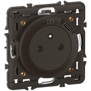 Priza electrica Legrand Celiane cu USB 75W negru design compact