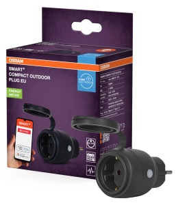 Priza Inteligenta OSRAM SMART ZigBee, IP44, 3680W, Neagra