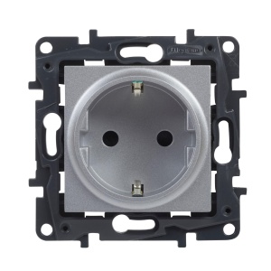 Priza Legrand 398251 Niloe Step 2PT 16A Montaj Ingropat Culoare Aluminium