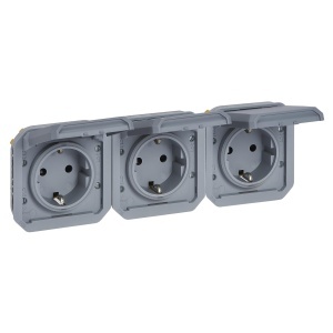 Priza Legrand Plexo New 069578L 3 module IP44IP55 Gri