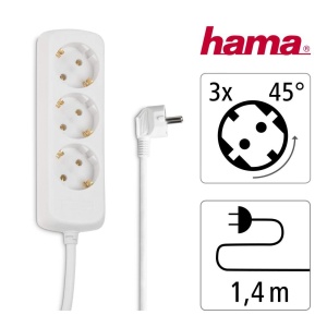 Priza multipla Hama 3-faza, 1,4m, 3500W, alba - Img 2