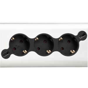 Priza multipla WMF Ambient Multi-Stecker Pro Cromargan 3 prize 2 USB Lumina ambientala - Img 9