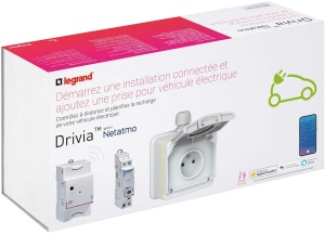 Priza pentru incarcare electrica Legrand Greenup Access, 16A, waterproof, gri
