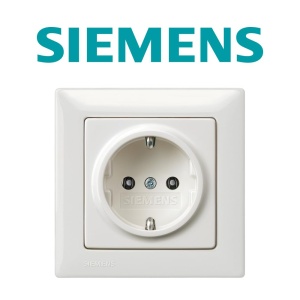 Priza Schuko Siemens 5UB1511 cu Cadru Titan Alb - Img 2