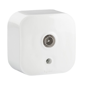 Priza TV Legrand 782415, Ultraalb, pentru montaj pe perete - Img 1
