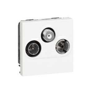 Priza TVRSAT Legrand 078786, 2 module, alba, 3 iesiri