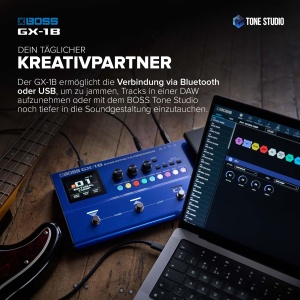 Procesor de efecte pentru bas BOSS GX-1B, ultraportabil, Bluetooth, 16 amplificatoare - Img 5