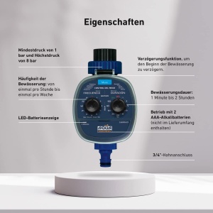 Programator de Irigare Aqua Control C4099O, Automatizare, 1-120 Minute, Pachet Ecologic - Img 3