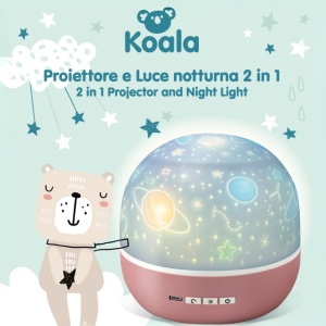 Proiector LED pentru copii Beper Kinder, lumina rotativa, 6 moduri, USB inclus - Img 3