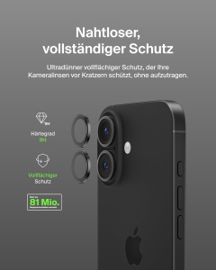 Protectie lente camera Belkin ScreenForce TemperedGlass pentru iPhone 171616 Plus, 2 buc - Img 3